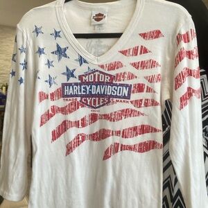 4th of July Harley Davidson Tee